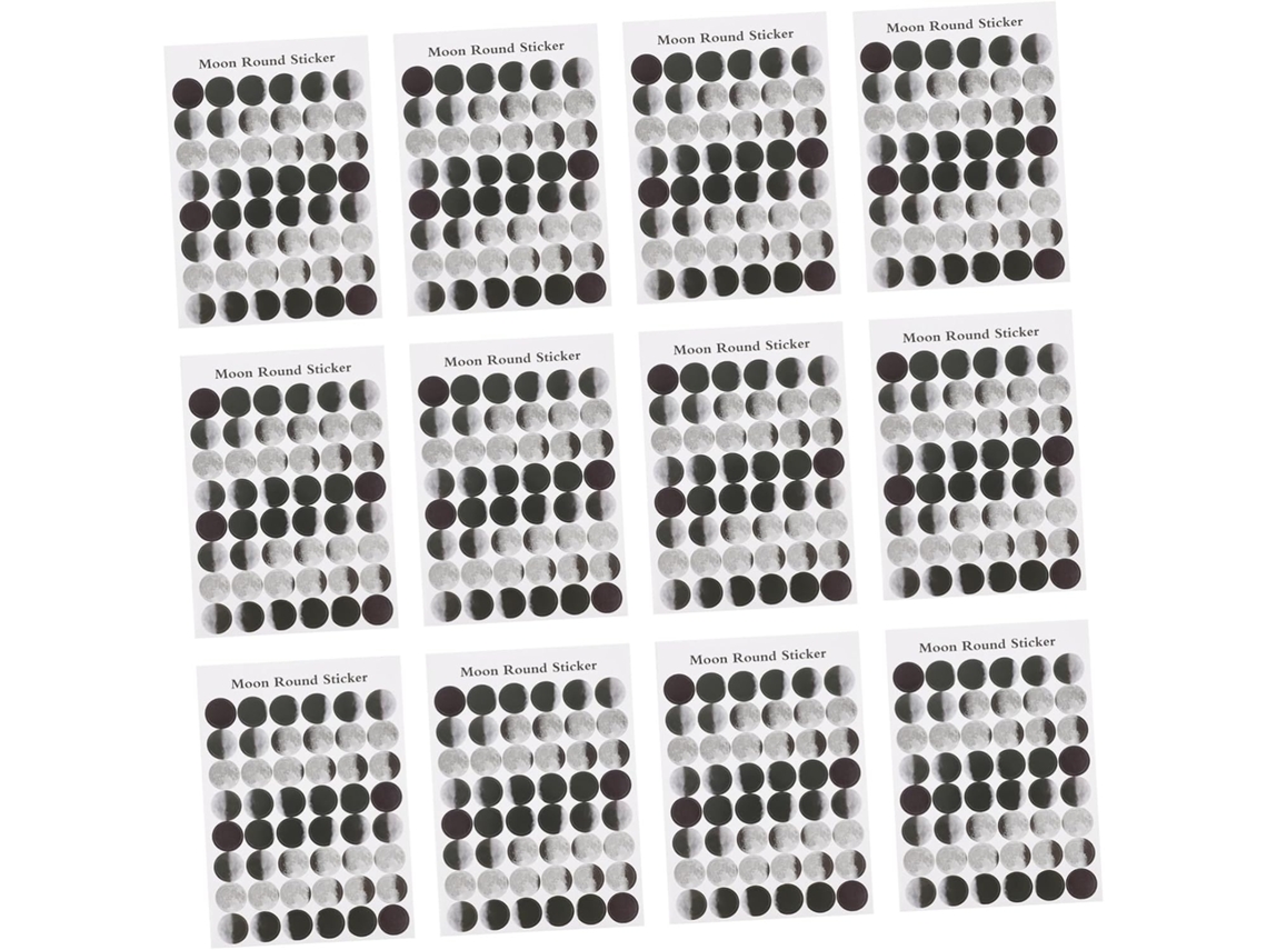 50 Hojas De Pegatinas Para Scrapbooking, Pequeño Juego De Papel Decorativo Con Fases Lunares Para Diarios Y Regalos