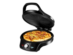 Pizzera eléctrica de 2000 W. Prepara pizzas de hasta 30 cm de diámetro.
