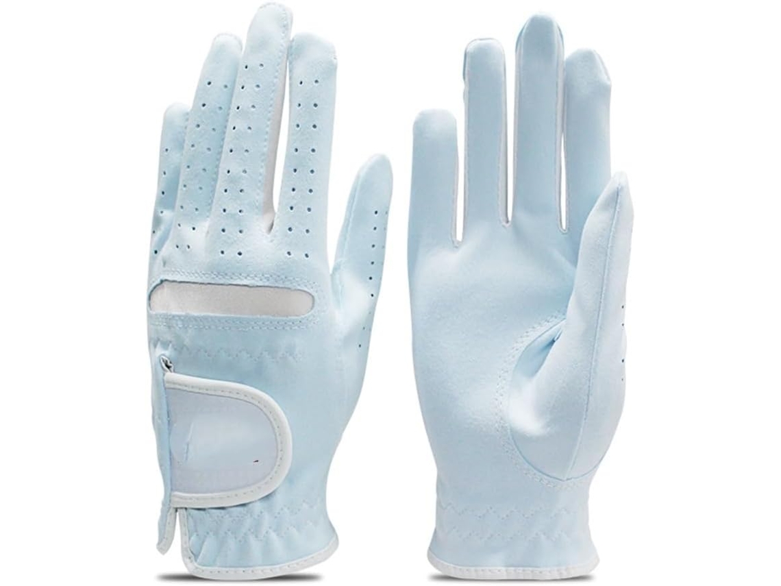 Guantes De Golf 1 Par Para Mujer, Mano Izquierda, Derecha, Transpirables, Azul, Rosa, Tejido Microfibra Suave,