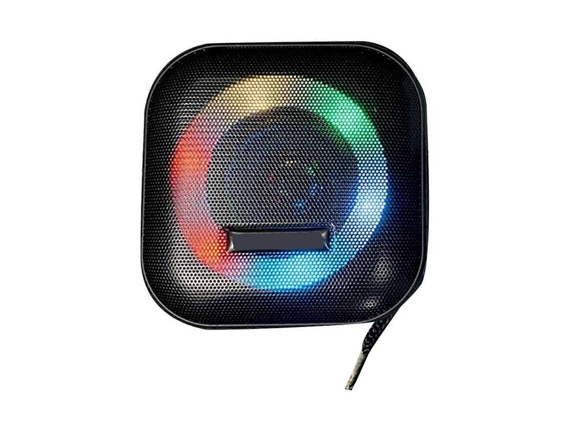 Altavoz Bluetooth Yunzii con luz LED ambiental, altavoz portátil con subwoofer impermeable IPX4 para acampar y viajar.