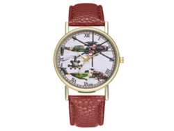 Reloj De Pulsera Para Hombre Deportivo Fashionable De Cuarzo Café Muestra De Ocio