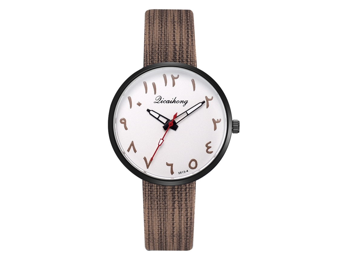 Reloj De Pulsera Sencillo De Aleación Para Mujer Con Esfera De Cuarzo Color Crema Para Un Look Casual.