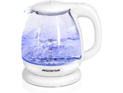 Hervidor eléctrico Aigostar Elvin, vidrio de borosilicato, 2200 W, iluminación LED, capacidad de 1 l, protección contra ebullición en seco, sin BPA