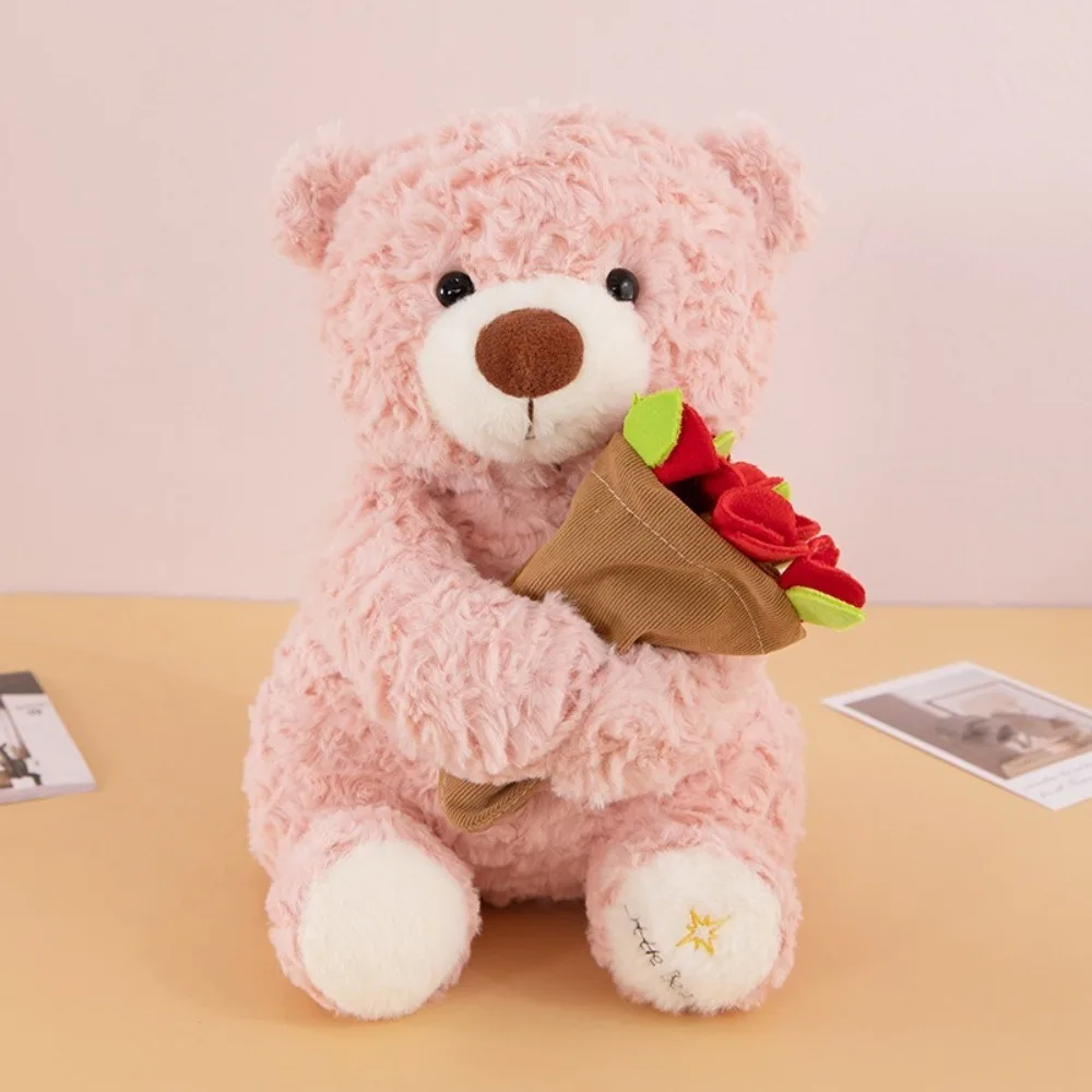 (rosa 30cm) Oso De Peluche Romántico Y Creativo Con Forma De Rosa, Desmontable, De Dibujos Animados.