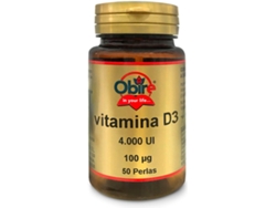 Vitamina D3 100 mcg 4000 UI 50 Cápsulas OBIRE