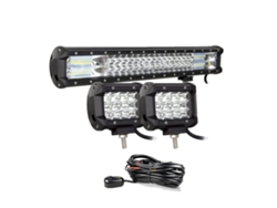 Barra de luz LED, superbrillante, construcción duradera, 20 pulgadas, 2 x 36 W, cable N OEM