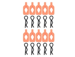 Juego De 10 Clips Para Carrocería Rc: Clips De Pasador Curvos, Ligeros Y Resistentes, Adecuados Para Axial A Escala 1/24.