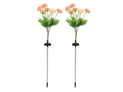 Juego de 2 luces solares LED para jardín con forma de flor para jardín CHABERLU