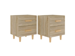 Mesitas de Noche LOVELY HOME Mesinha 2 Pcs 40X35X47,5 Cm Cor Carvalho Sonoma