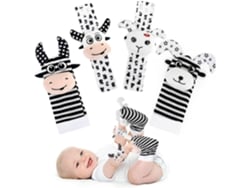 Calcetines Con Sonajero Para Bebé, Juguetes De 3 A 6 A 12 Meses, Juguete De Aprendizaje Para Niña Y Niño, Henten Home
