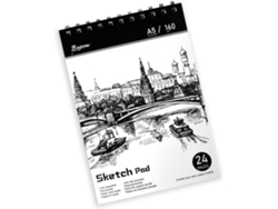 Encuadernación En Espiral Doble, 24 Páginas, Papel De 160 G/m², Para Bocetos, Dibujos, Ilustraciones Y Arte.