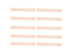 Rollo De Espiral De 10 Piezas, Capacidad Para 130 Hojas, 30 Agujeros, 16 Mm De Diámetro, Kit Naranja