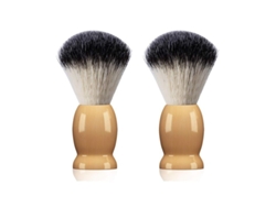 Brocha De Afeitar Para Hombre Con Mango De Madera Preciosa, Herramientas De Afeitado Profesionales De Lujo, Paquete De 2 Unidades.