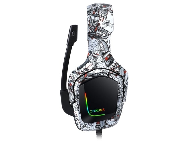 Auriculares Gaming con Cable ONIKUMA K20 (Over Ear - Micrófono - Blanco)