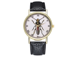 Reloj De Pulsera Negro Informal De Cuarzo, Estilo Retro, Para Hombre/mujer.