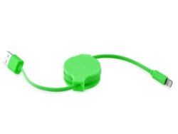 Cable PURO Retráctil (USB - Lightning - 0.8 m - Verde) — USB - Lightning | 0,8 m
