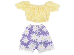 Ropa Para Muñeca De 18 Pulgadas, Estampado Floral, Vestido Elegante, Accesorio Q18-775