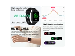 Reloj Inteligente Impermeable Ip67 De 1.83 Pulgadas, Rastreador De Fitness Bt5.2 Para Android Ios, Reloj Deportivo