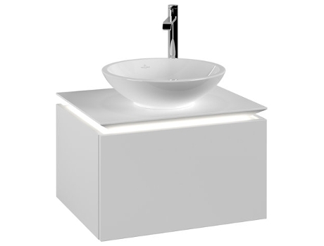 Villeroy &amp Boch Legato Vanity unit B567 600x380x500mm lavabo central iluminación LED