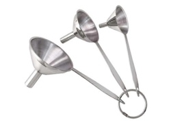 Embudos de acero inoxidable 3 en 1, juego de cocina pequeño para transferir utensilios esenciales