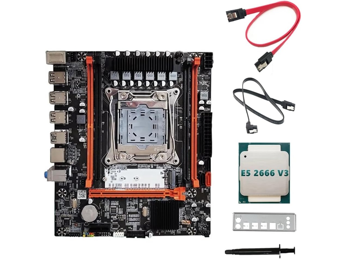 Placa Base De Escritorio X99h + Procesador E5 2666 V3 + Pasta Térmica