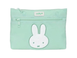Portatodo Grande 2 Cremalleras Reciclado Y Repelente Al Agua Miffy Menta 23 x 16 x 3 cm. SAFTA