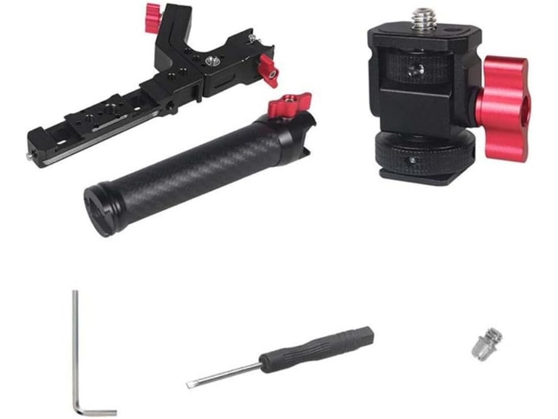 Mango Plegable De Fibra De Carbono Para Estabilizadores Dji Rs4 Pro, Rs3 Y Rsc2 – Aleación De Aluminio Ligera