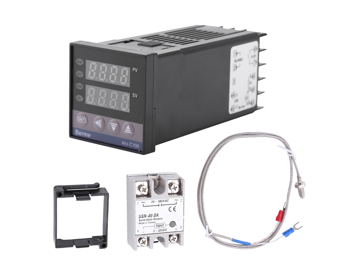 Controlador De Temperatura Digital Pid Rex-c100 Con Alarma 0℃~1300℃ Ac110v-240v