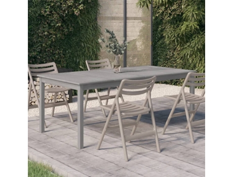 MAISON EXCLUSIVE Mesa de jardín madera maciza de acacia gris 200x100x75 cm