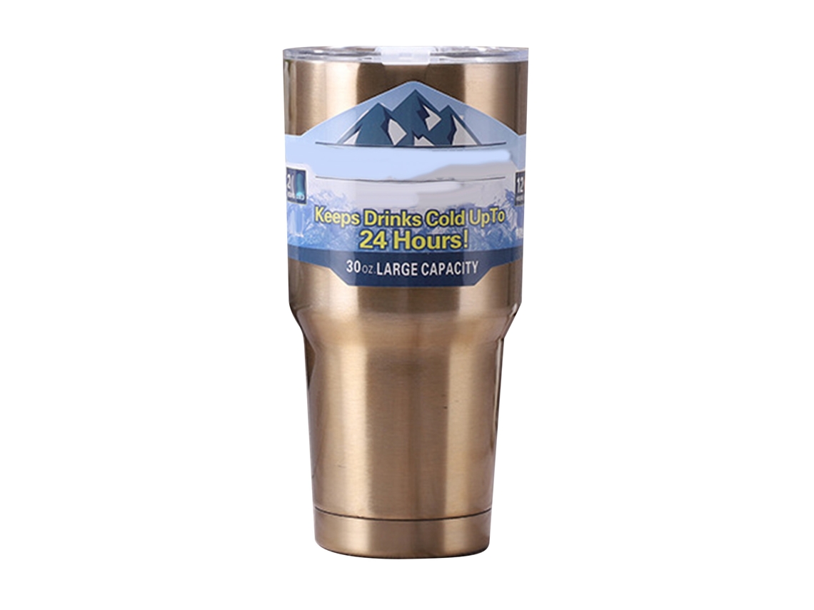Vaso térmico de acero inoxidable de 30 oz con tapa para deportes, camping y picnics.