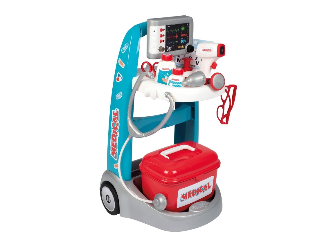 Accesorio de Casas de Juguete SMOBY Cochecito Médico Electrónico