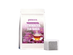 Bolsitas de té de equinácea listas para usar.