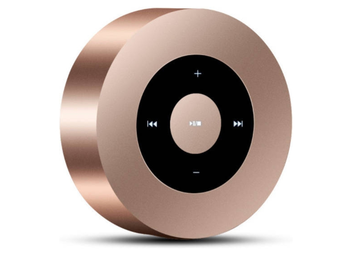Altavoz Bluetooth A8 de 5 W, IPX7, táctil, 15 h, TF, mini tableta de bolsillo, portátil, ducha, piscina, camping y barbacoa, dorado, Yizhood