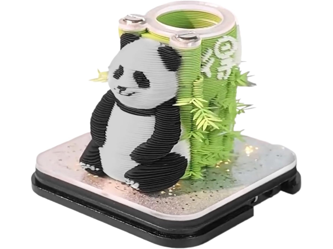 Bloc De Notas 3d | Decoración De Calendario Paper Art Panda 2026 – Rastreador De Hábitos De Escritorio Para