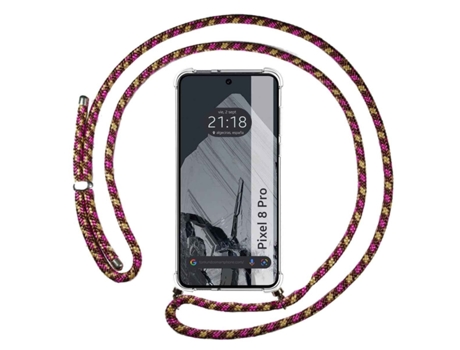 Funda con Cordón para Google Pixel 8 Pro TUMUNDOSMARTPHONE Rosa