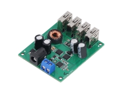 Módulo Reductor De Voltaje Dc-dc Con 4 Salidas Usb Protección 5v/5a Diseño De Voltaje Ancho Práctico