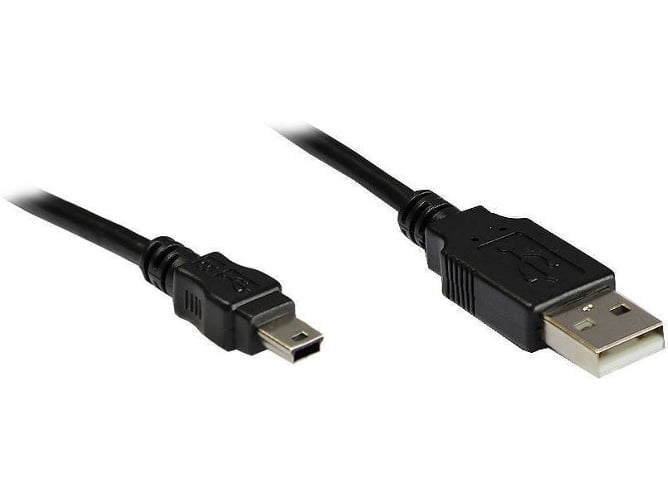 Cable USB ALCASA (USB - 30 cm - Negro)