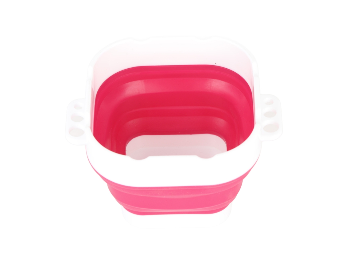 Limpiador De Brochas De Silicona Con Almohadilla De Limpieza Para Principiantes, Cubo De Pintura Rojo