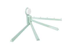 Toallero giratorio de acero inoxidable con ventosa para baño, accesorio para toallero (verde)