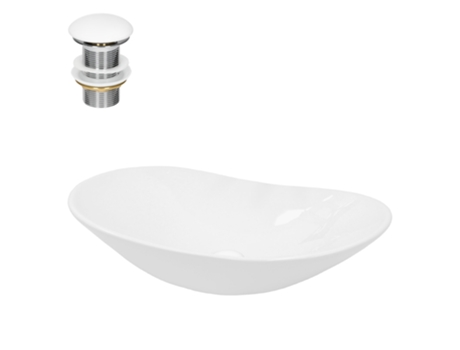 Lavabo ECD GERMANY (64 x 36.5 x 13 - Cerámica - Blanco)