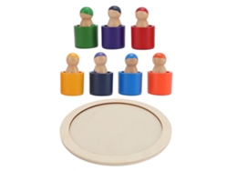 Muñecas Bj-Madeira en vasos: Juguetes educativos para aprender la clasificación básica y la coordinación de conteo. Manual.