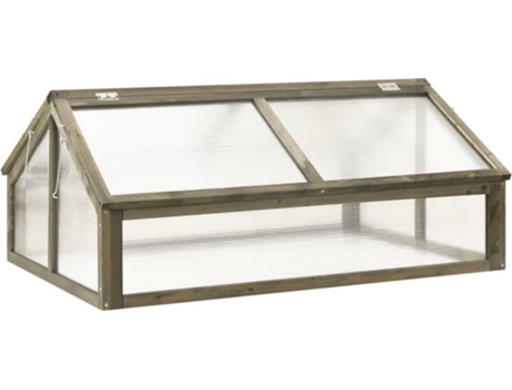 Invernadero VIDAXL de Madera de Abeto Gris 114x80x50 cm