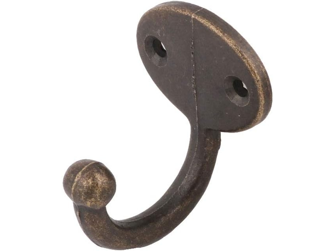 Perchero Con Gancho Único Fijo De Metal Con Cabeza Esférica Y Soporte Para Llaves