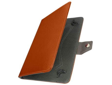 Funda universal tabletas 10 con efecto cuero envejecido Soporte vídeo naranja AVIZAR