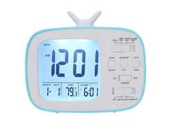 Reloj Despertador Inteligente Con Pantalla Led Digital Cambio 12/24h Para Hogar Dormitorio Azul