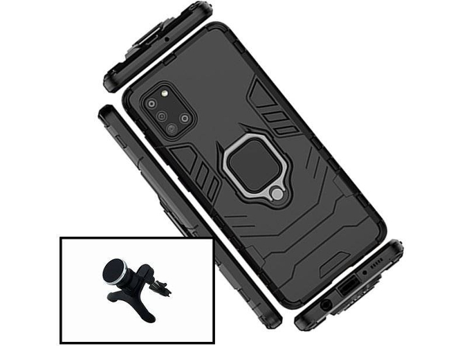 Funda + Soporte Samsung Galaxy A31 Military Defender (Transparente)