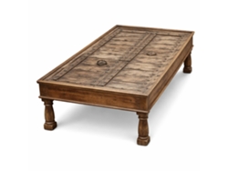 Mesa Centro Madera Reciclada Teca Puerta 186x92x46cm