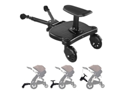 Vlrla-plataforma De Paseo Para Cochecito Universal 2 En 1 Con Asiento Desmontable, Ajustable, Soporta Hasta 55 Libras