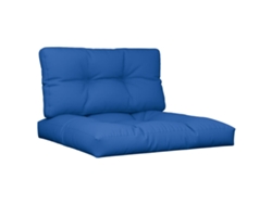 Conjunto 2 Cojín Palés VIDAXL Azul Tela