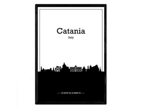 Poster NACNIC Mapa de Catania Italia (A4)